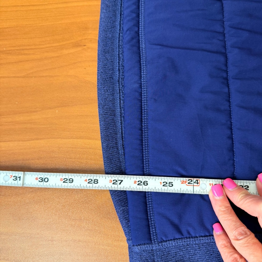 Vineyard Vines Seaward Quilted and Fleece Half Zip Navy Blue Medium - Picture 5 of 9